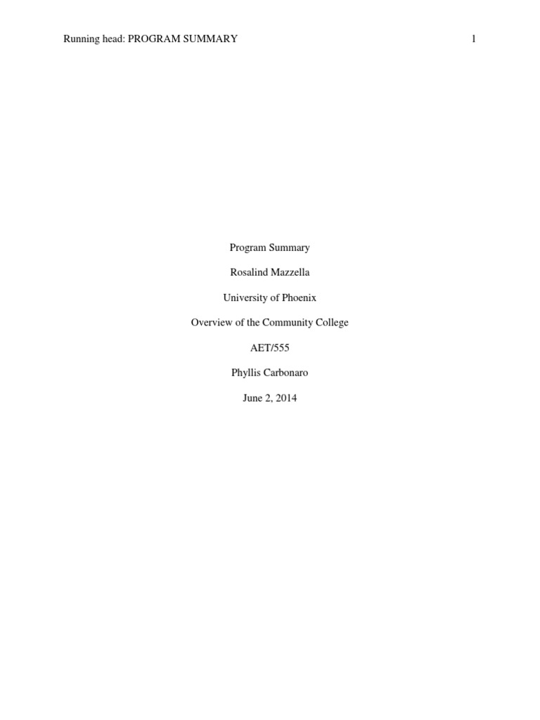 Programsummary | PDF | Career & Growth | Business