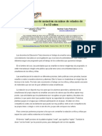 La Enseñanza de Natación en Niños de Edades de 3 A 12 Años