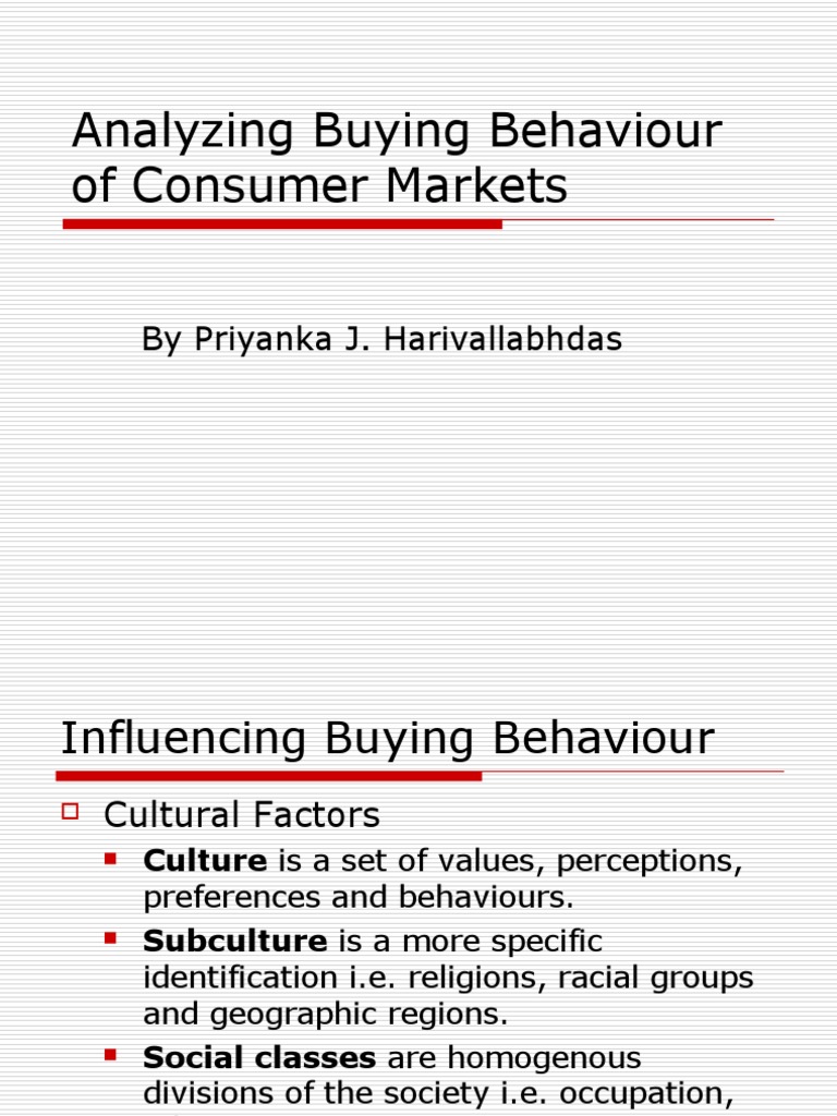 Consumer Buying Behavior Analysis | PDF | Behavior | Psychology