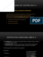 INSTRUCCIONES DE CONTROL en C++