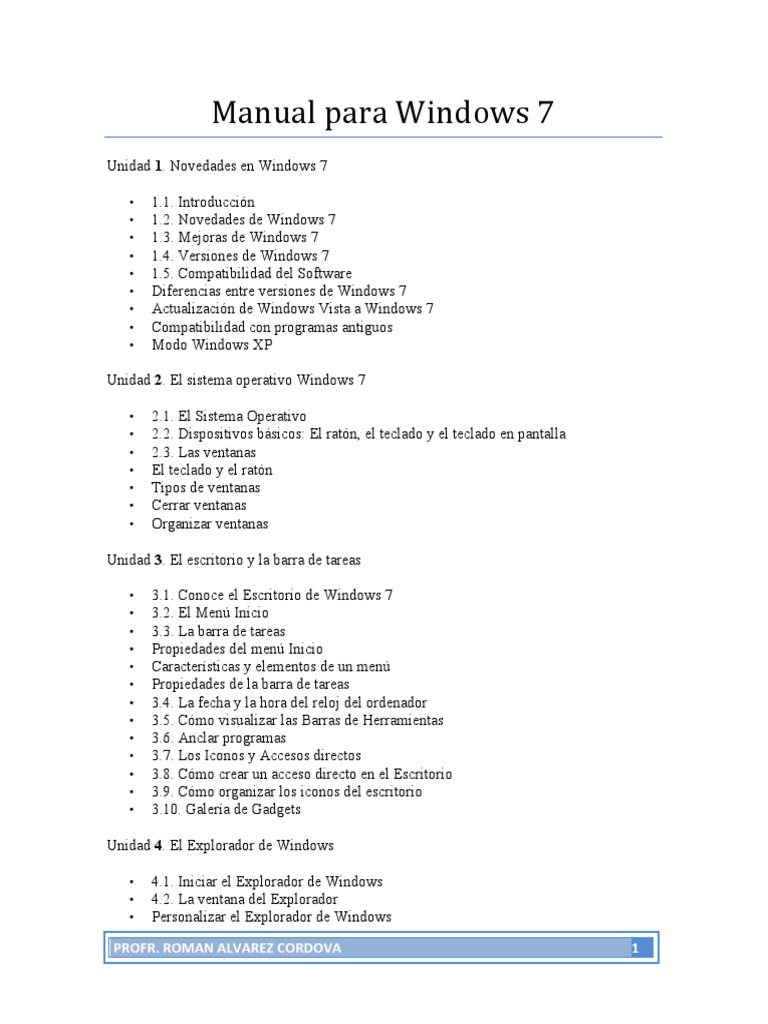 Manual Para Windows 7 Ventana Informatica Windows 7 Prueba