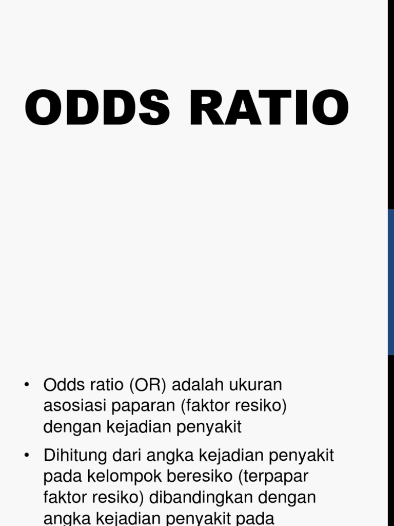 Rumus dan Penghitungan Odds Ratio | PDF