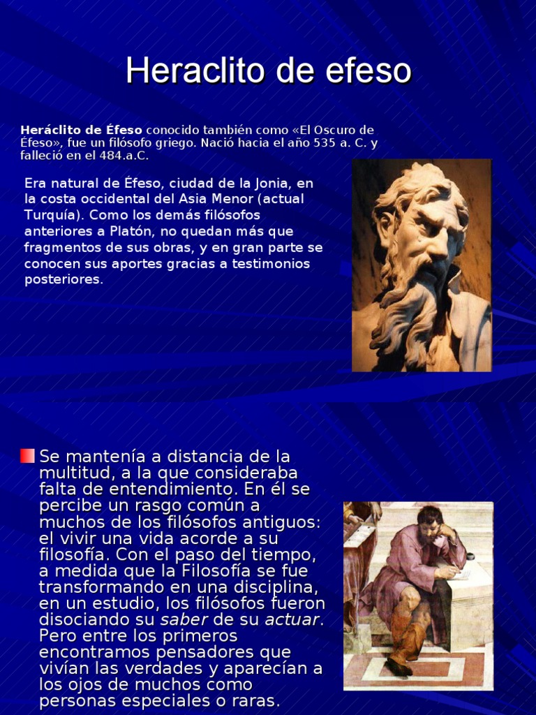 Aportes y biografía de Heráclito | PDF | Metafísica | Epistemología