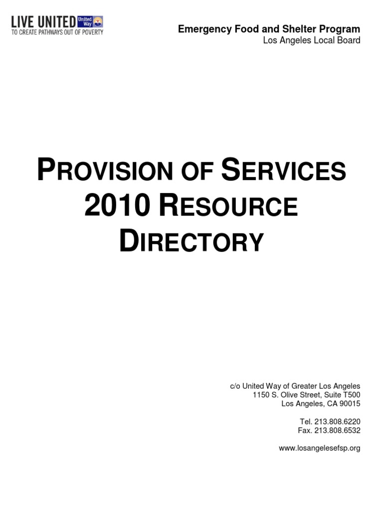 La Resource Directory Homelessness Drug Rehabilitation