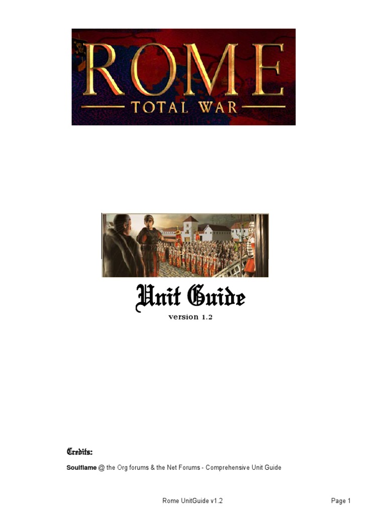 Rome UnitGuide v1.2 | PDF, image size:768x1024