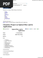 Physics Project on Optical Fiber and Its Applications