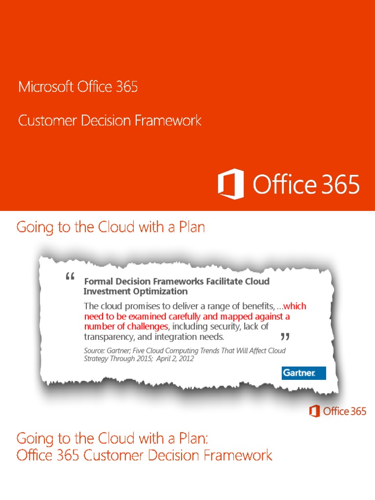 Microsoft Office 365 Customer Decision Framework | PDF | Office 365 ...