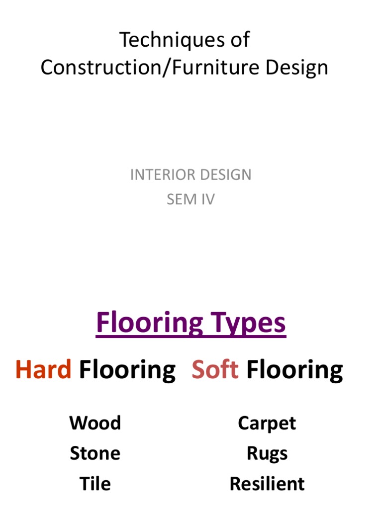 Flooring and Carpet Design Techniques | PDF