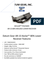 Datum Gear Inc Ar-15 Kevlar 80% Lower Presentation