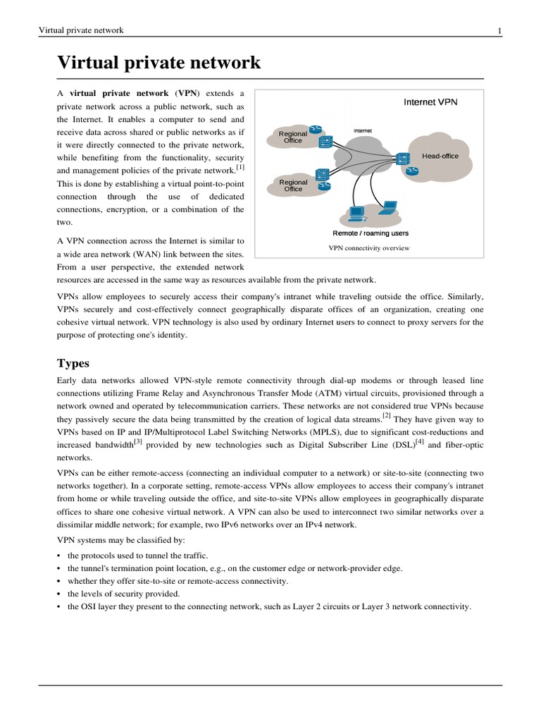 Virtual Private Network | PDF | Virtual Private Network | Computer Network
