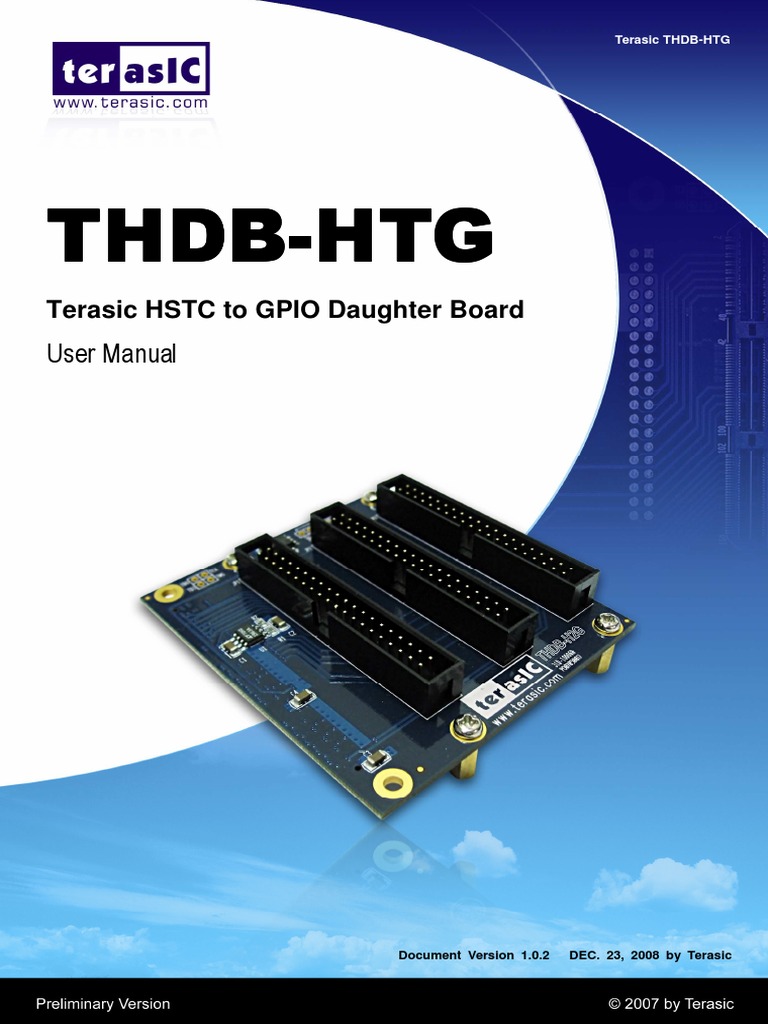 THDB-HTG UserManual v1.0.2 | PDF | Electrical Connector | Electronic Design