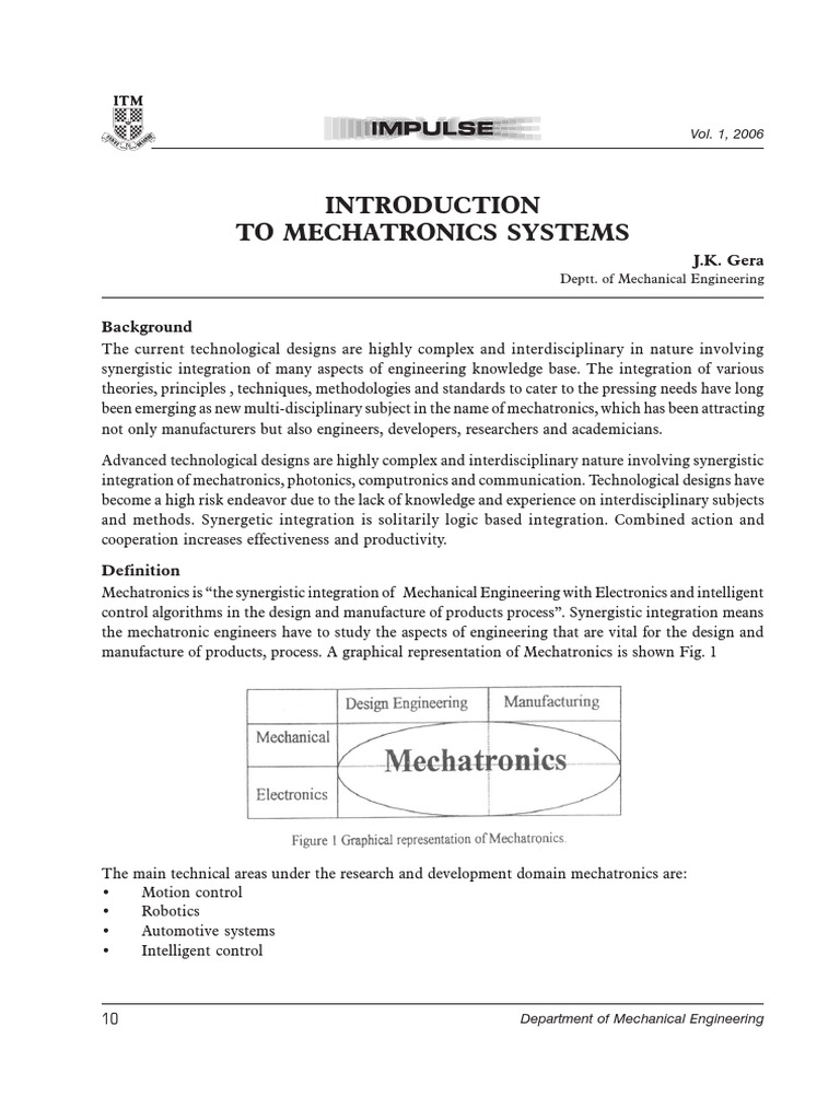 Fundamentals Of Mechatronics Pdf Book