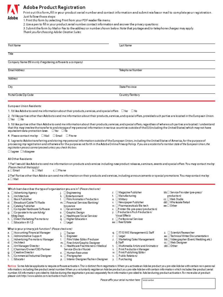 adobe business registration number