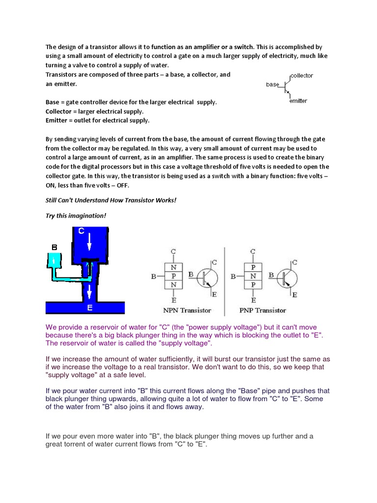 Understanding Transistor Function | PDF | Transistor | Bipolar Junction ...