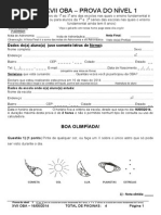 Prova Nivel 1 Da XVII OBA 2014
