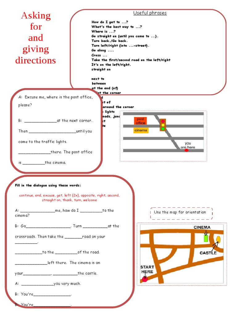 Asking For Giving Directions | PDF