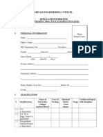 Application Form For Epe