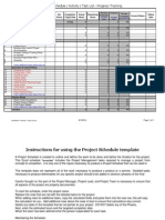 Project Schedule / Activity / Task List - Progress Tracking: Place Project Name Here