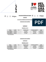 Calendario Semifinal Basket Provincial LV 2014