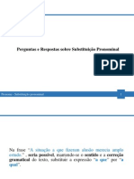 Substituição pronominal: perguntas e respostas