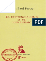 Sartre. El Existencialismo Es Un Humanismo