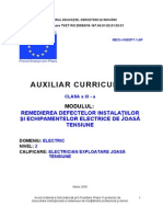 Remedierea Defectelor Instalatiilor Si Echipamente Electrice de Joasa Tensiune