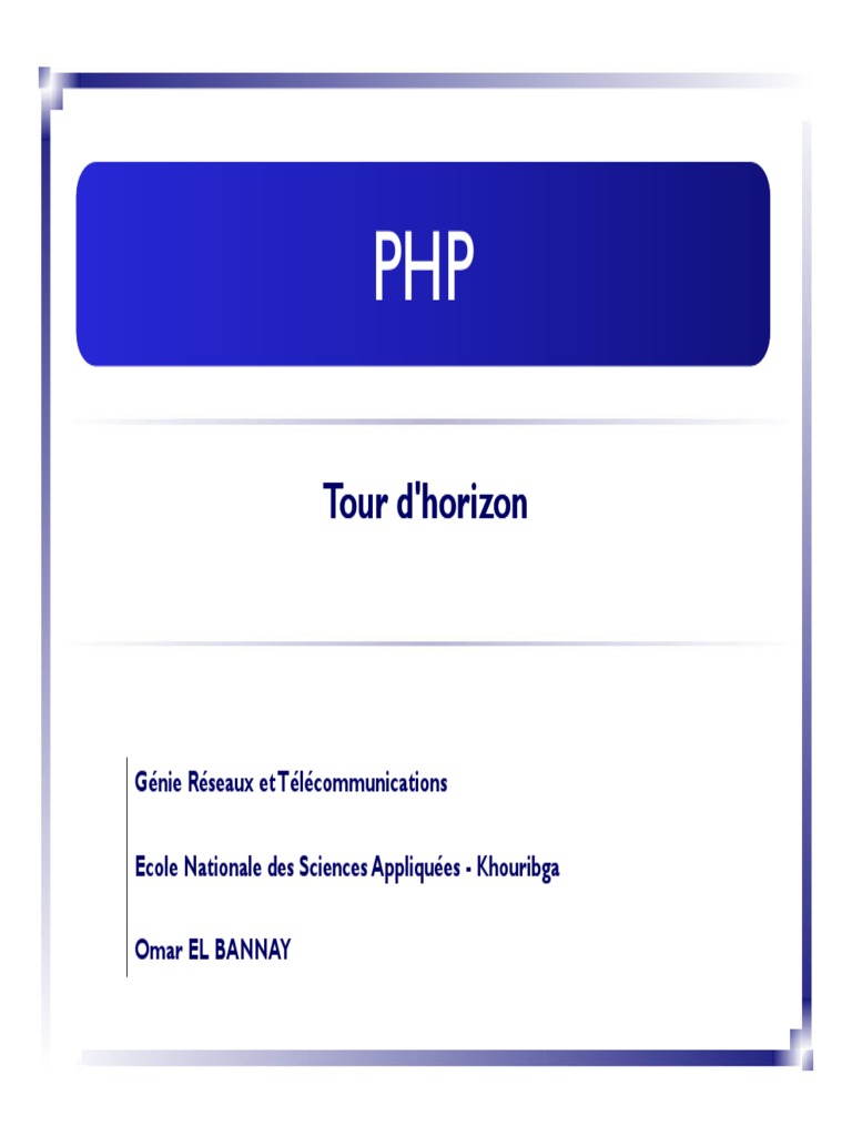 Part1 PHP | PDF | PHP | Internet