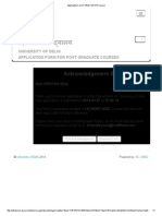 Application Form FORM for PG Course