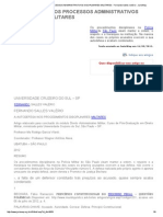 A Autodefesa Nos Processos Administrativos Disciplinares Militares - Fernando Salles Valério - Jurisway