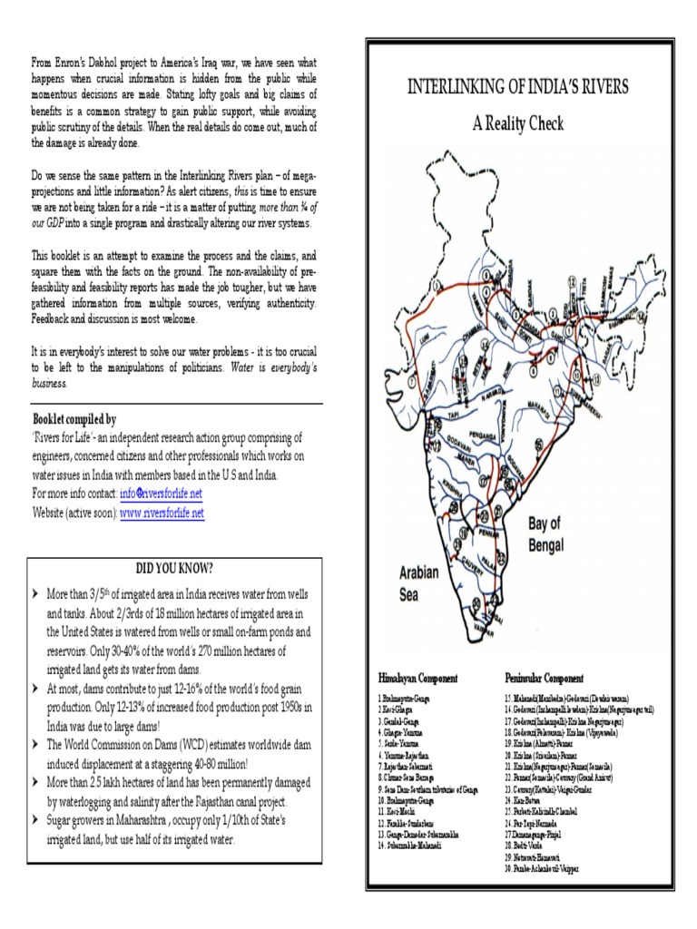 Interlinking Rivers: A Critical Analysis | PDF | Water Resources | Flood