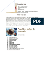 Recetas Postres Con Chocolate