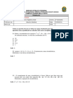 Lista de Exercícios - Circunferência e Vetores