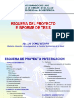 Esquema de Proyecto e Informe de Investigacion