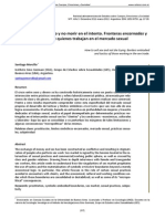 De cómo vender sexo y no morir en el intento. Fronteras encarnadas  y tácticas de quienes trabajan en el mercado sexual. Santiago Morcillo