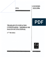 3153-96 Trabajos en Espacios Confinados Medida de Salud Ocup