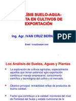 Analisis Suelo-Agua-planta en Exportacion-Ing Ivan Cruz