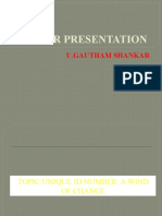 Paper Presentation: U.Gautham Shankar