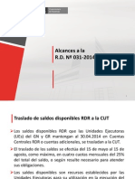 RD 031-2014 Procedimientos Traslado de Saldos RR - DD (07 y 18) A La CUT.