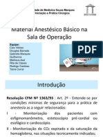 Material Anestésico Básico na Sala de Operação