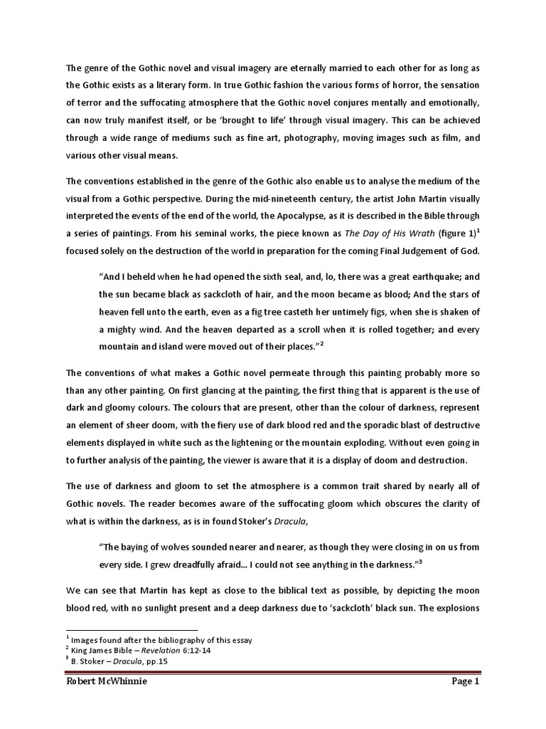 Analysis of Gothic Imagery | PDF | Gothic Fiction | Genesis Flood Narrative