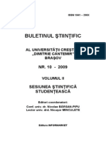 Buletin Stiintific NR 10-2009 - Vol Ii - Sesiunea Stiintifica Studenteasca PDF
