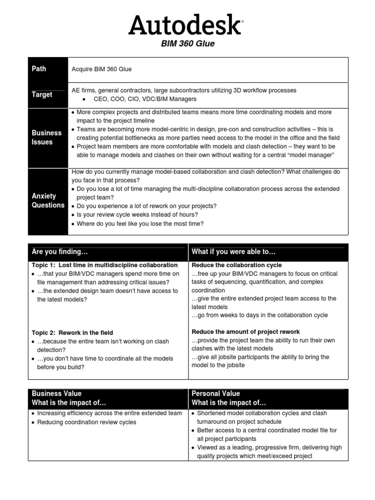 BIM 360 Glue Value Prompter | PDF | Building Information Modeling ...