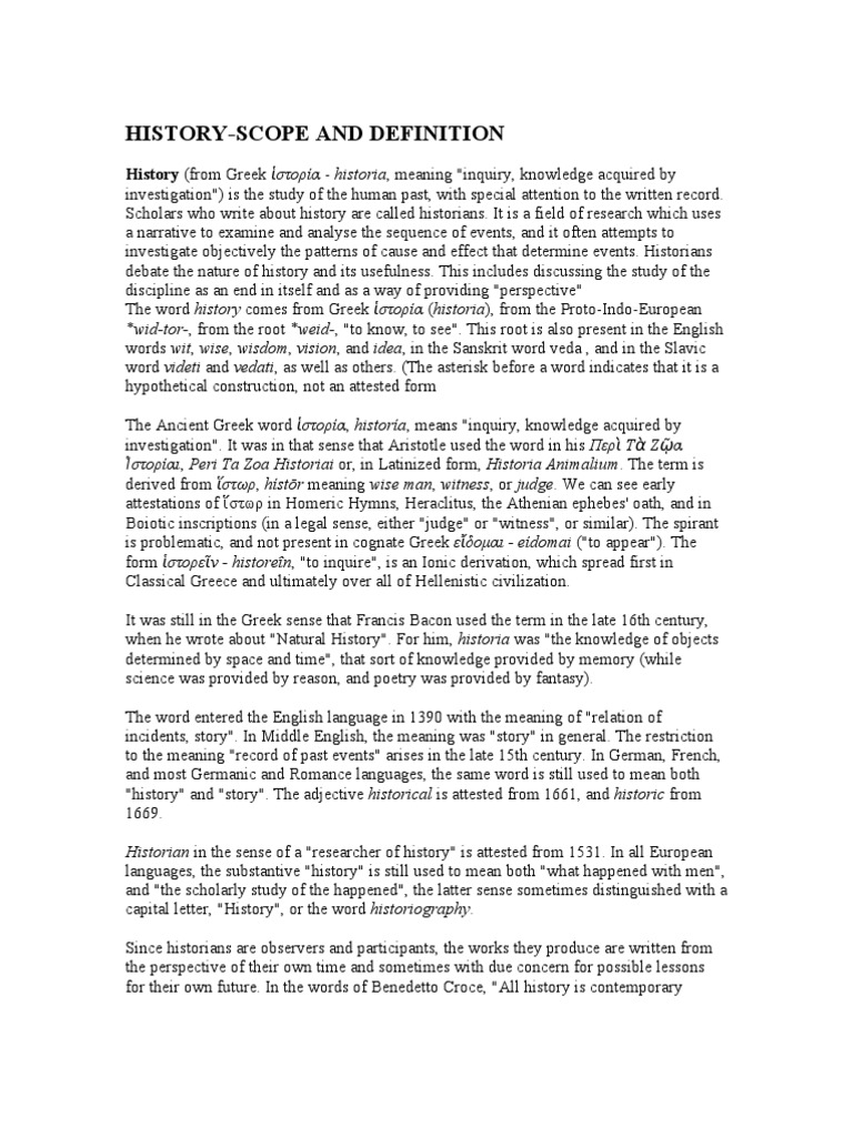 HistoryScope and Definition PDF Historian Cuneiform