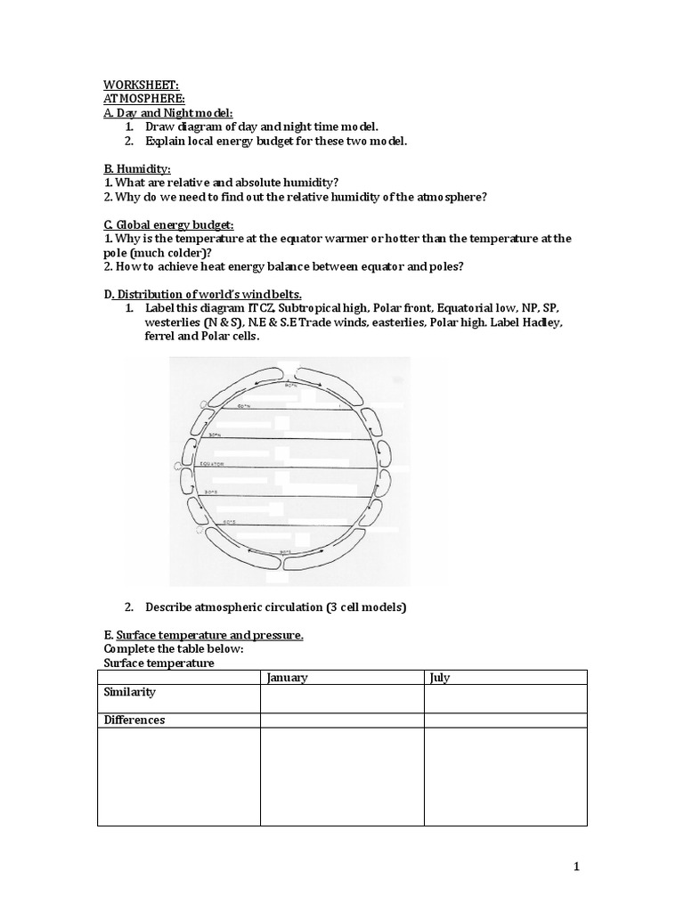 Worksheets Global Winds Worksheet worksheet for revision geo pop migration and atmosphere atmospheric circulation meteorology