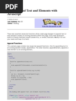 Download DOM Append Text and Elements With Javascript by hunbug SN2279811 doc pdf