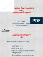 Courageous Conversations Using Appreciative Inquiry: Jan Connal Counselor, Cerritos College & 3CSN Coordinator