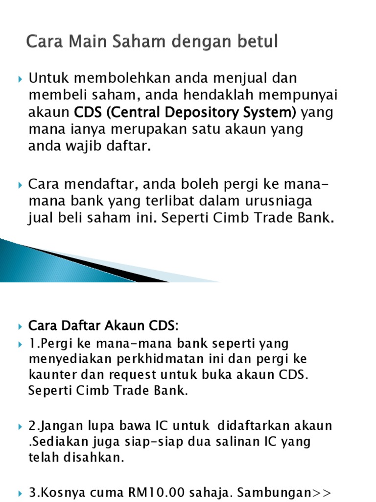 Cara Melabur Saham Pdf
