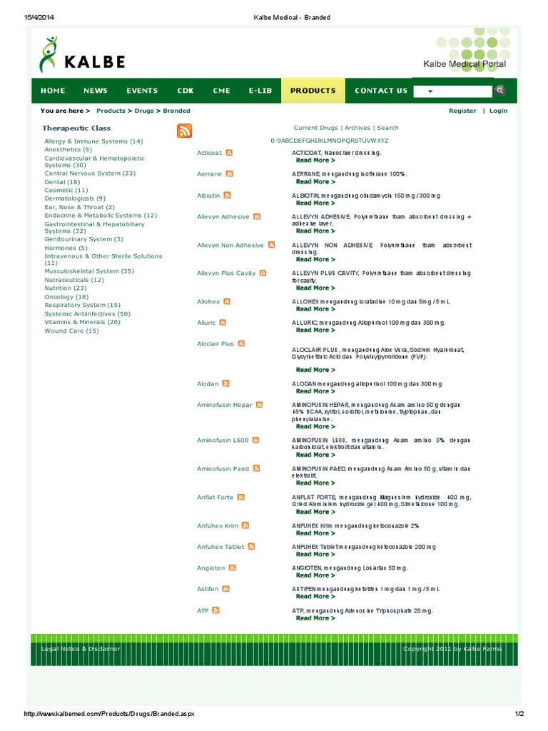 Kalbe Medical - Branded | PDF
