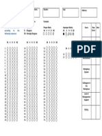 Sample Employee Assessment Answer Sheet