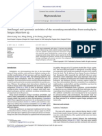 Actividades Antifúngica y Citotóxica de Los Metabolitos Secundarios de Hongos Endófitos Massrison Sp.